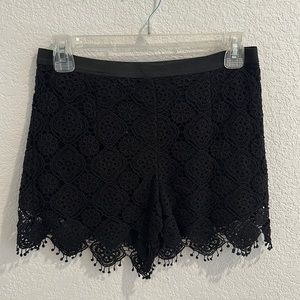 Black Lace Shorts